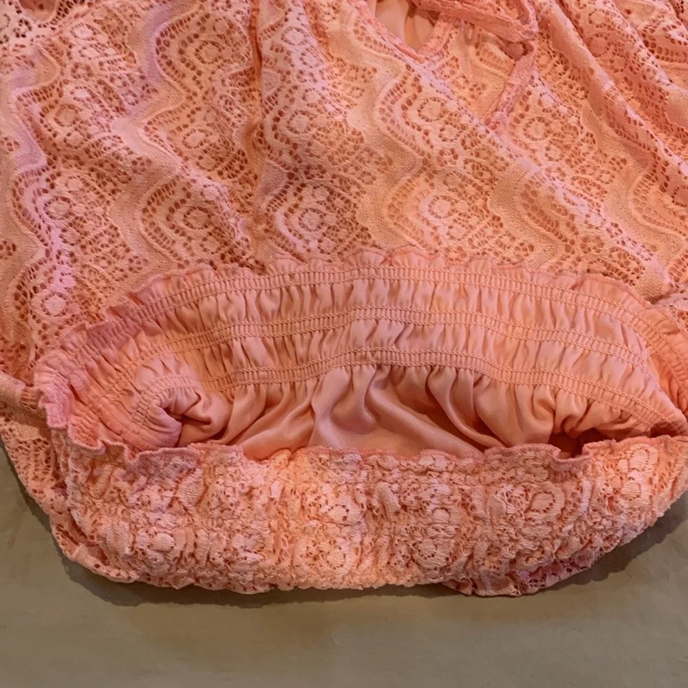 NWOT - No Boundaries Pink Lace Top Size Large (11-13) - Picture 14 of 16